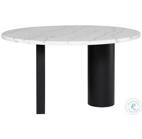 Stories White And Black 55" Dining Table