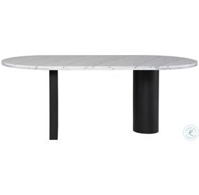 Stories White And Black 80" Dining Table