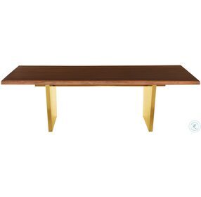 Aiden Seared And Gold Dining Table