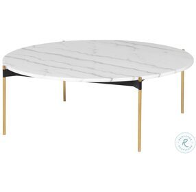 Pixie White And Gold Occasional Table Set