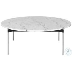 Pixie White And Silver Coffee Table