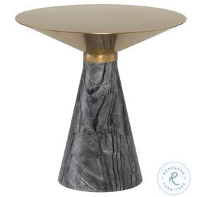 Iris Gold And Black 19" Side Table