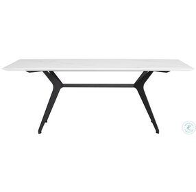 Daniele White And Black 78" Dining Table
