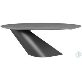 Oblo Grey And Titanium 78" Dining Table