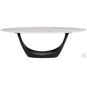 Montana White And Black 92" Dining Table