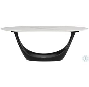 Montana White And Black 78" Dining Table