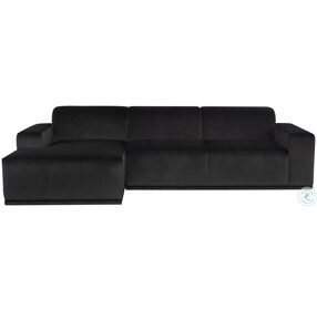 Leo Shadow Grey Velour LAF Sectional