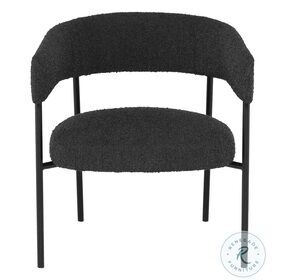 Cassia Black Licorice Boucle Occasional Chair
