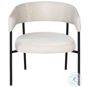 Cassia Champagne Microsuede Chair