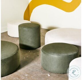 Robbie Champagne Microsuede Ottoman