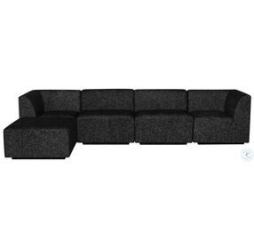 Lilou Salt And Pepper 5 Piece LAF Sectional