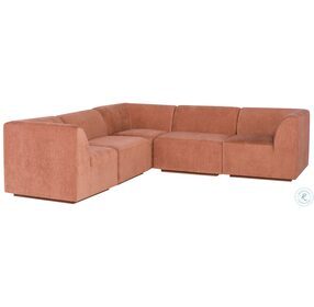 Lilou Nectarine 5 Piece L Sectional