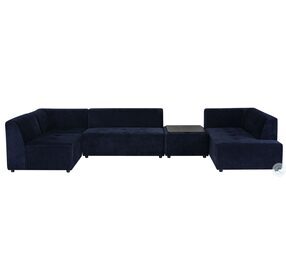 Parla Twilight 5 Piece RAF Sectional with ottoman