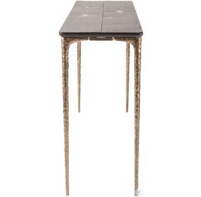 Kulu Seared and Bronze Cast Iron Console Table