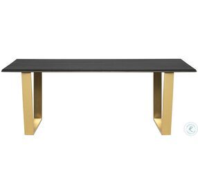 Linea Ebonized And Gold 78" Dining Table