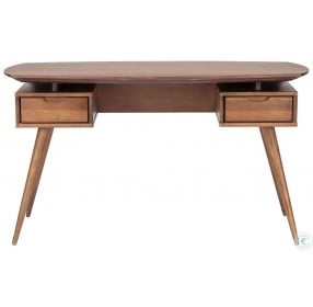 Carel Walnut Wood Desk Table