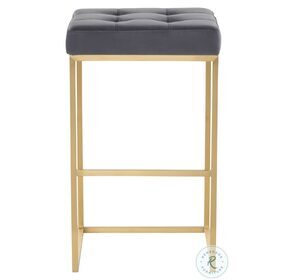 Chi Tarnished Silver And Gold Bar Stool