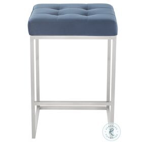 Chi Peacock And Silver Counter Height Stool