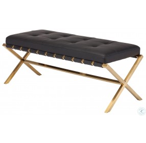 Auguste Brushed Gold Stainless Small Occasional Bench