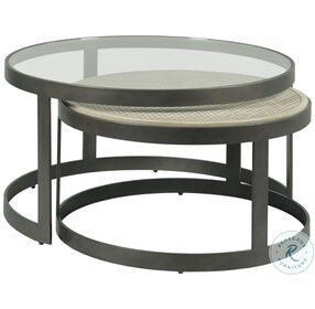 Hidden Treasures Black And White Concrete Nesting Occasional Table Set