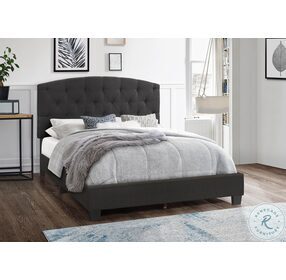 HM1863DG-1 Dark Gray Queen Upholstered Panel Bed In A Box