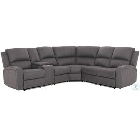 HM9625GYLEDSC Gray Power Reclining LAF Sectional