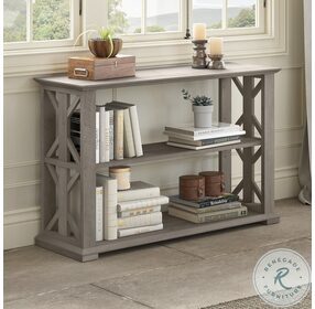 Homestead Driftwood Gray Console Table with Shelves