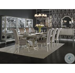 Hollywood Swank Pearl Caviar Large Rectangular Dining Table