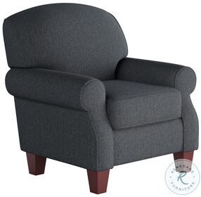 Truth or Dare Blue Navy Round Arm Accent Chair