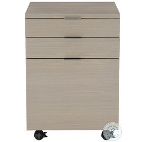 Axiom Linear Grey And Brushed Silver 3 Drawer File Cabinet