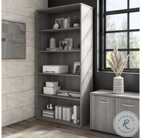 Hybrid Platinum Gray Tall 5 Shelf Bookcase
