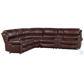 Hyde Park Banner Mahogany Power Reclining Sectional
