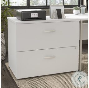 Hybrid White 2 Drawer Lateral File Cabinet