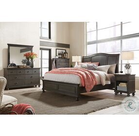 Oxford Peppercorn Queen Low Profile Sleigh Bed