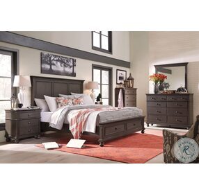 Oxford Peppercorn California King Panel Storage Bed