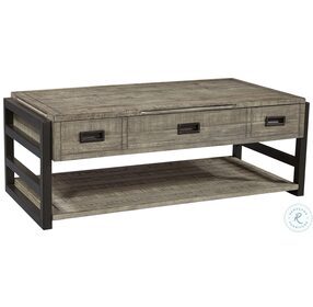 Grayson Cinder Grey Distressed Lift Top Occasional Table Set