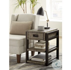 Grayson Cinder Grey Distressed Chairside Table