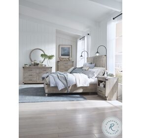 Foundry Weathered Stone Queen Panel Bed