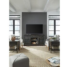 Reeds Farm Weathered Black 66" TV Console