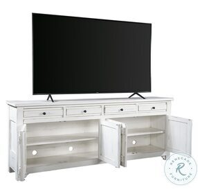 Reeds Farm Weathered White 85" TV Console