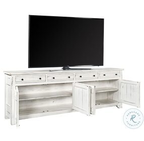 Reeds Farm Weathered White 97" TV Console