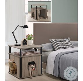 Itsy Dark Taupe Pet Bedside Table