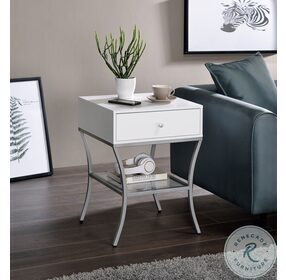Crosby Snow And Silver End Table