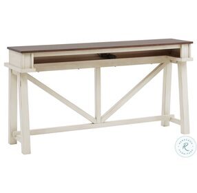 Pinebrook Prairie White Console Bar Table Set