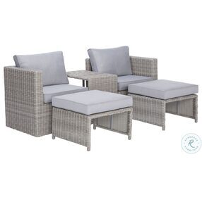Malibu Gray 5 Piece Outdoor Seating Set