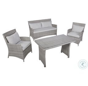 Largo Gray Wicker Outdoor Sofa Set