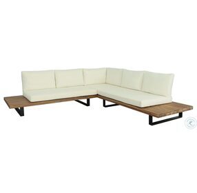 Sandbar Natural Off White And Black Outdoor Sectional