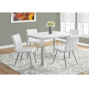 White 48" Trestle Dining Table