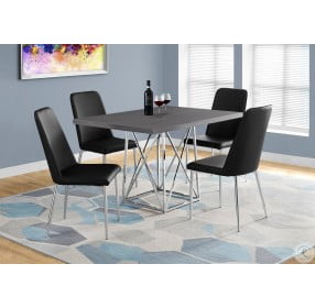 Gray And Chrome 48" Dining Table