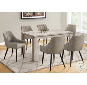 1188 Taupe And Black Fabric Dining Chair Set Of 2